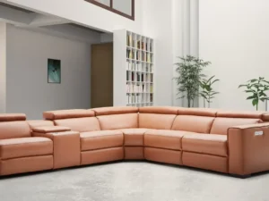 Velari Picasso 6-Piece Motion Sectional in Caramel