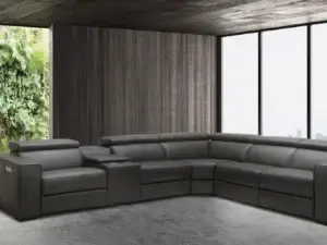 Velari Picasso 6-Piece Motion Sectional in Dark Grey