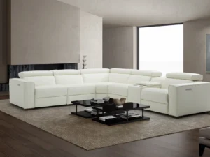 Velari Picasso 6-Piece Motion Sectional – White