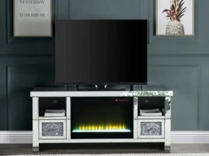 Velari CrystalFire Fireplace TV Stand