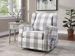 Velari Gray Fabric Accent Chair