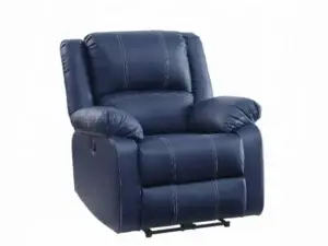 Velari Sidonia Blue Recliner with USB Port