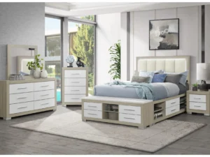 Velari Emma Natural-White King Bed Group