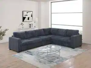 Velari Fur‑Like Corduroy 4‑Piece Sectional Set
