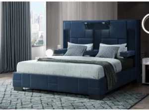 Velari Oscar Navy Blue King Bed