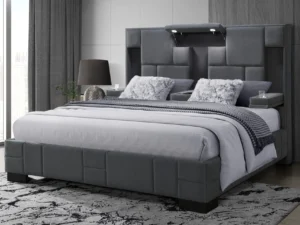 Velari Oscar Dark Grey Queen Bed