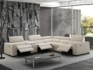 Velari Picasso 6PC Fabric Motion Sectional in Sand