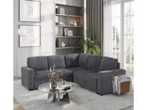 Velari Grey Sectional without Chaise and without Pull-Out