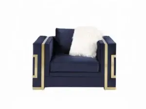 Velari Aurelia Blue Velvet Loveseat