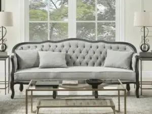Velari Sorrento Gray Linen Sofa